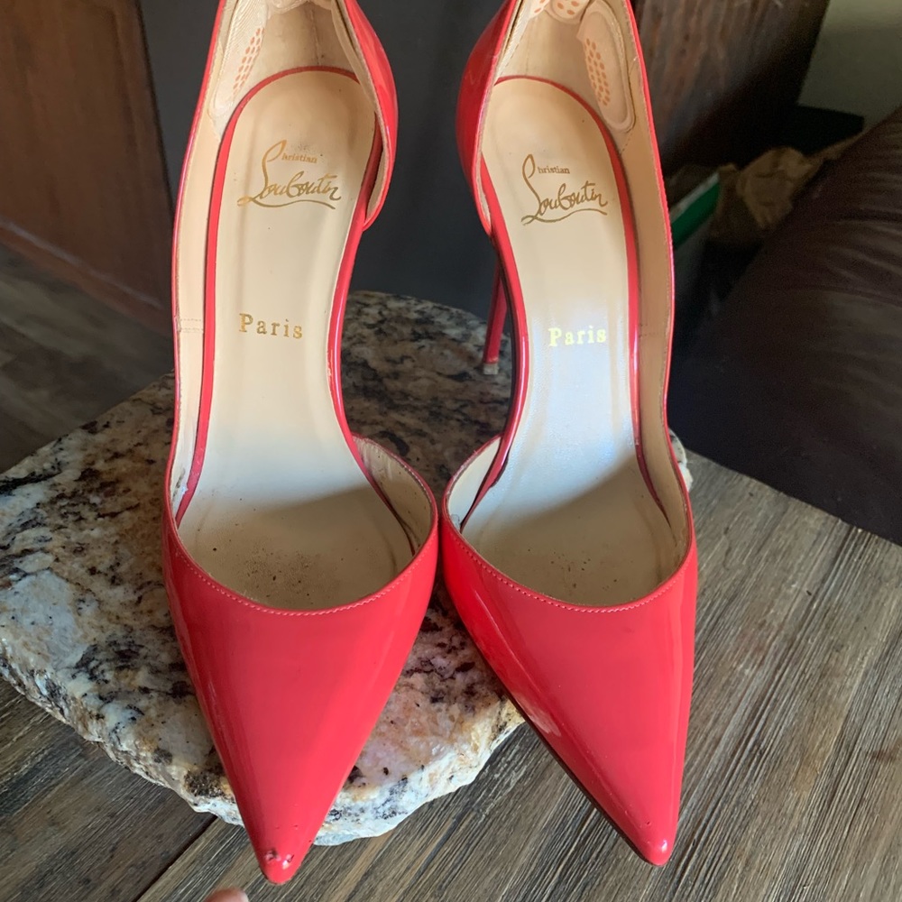 Christian Louboutin Iriza 100mm glossy pink